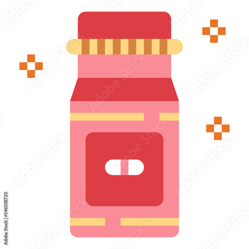vitamins flat icon style