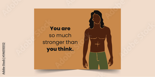 You are so much stronger than you think, Greeting Card for Black Men