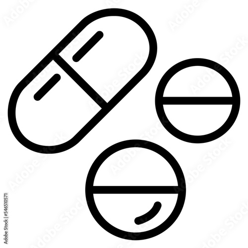 antibiotic line icon style