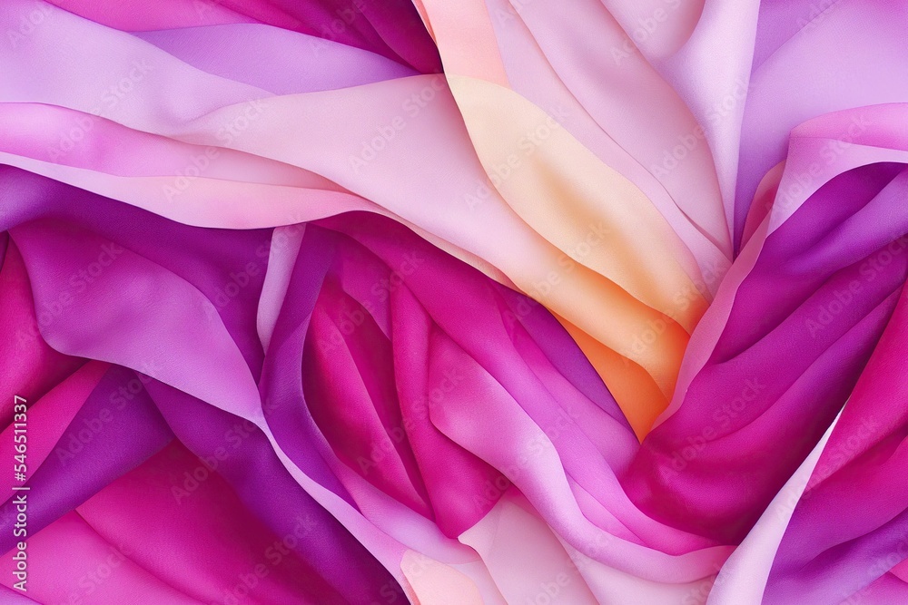 Close-up of rippled colorful silk fabric texture background. Textile seamless drapery pattern. Close-up of rippled colorful silk fabric texture background. Textile seamless drapery pattern.