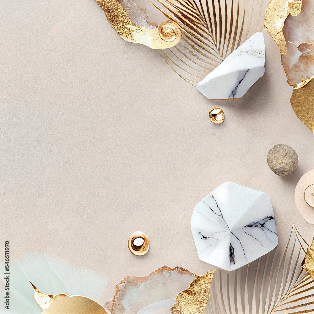 Beauty and fashion blog background, abstract collage. Products made of ...