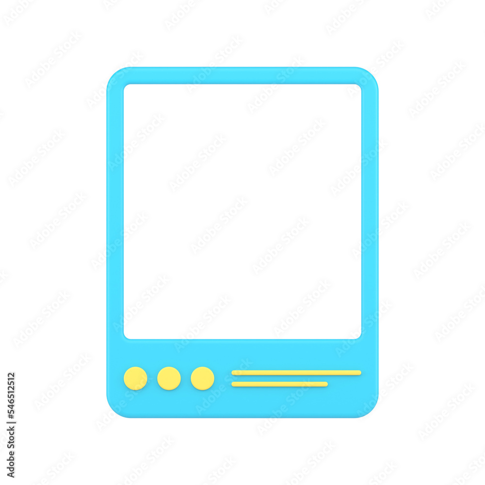 Social media post frame 3d icon Social media post frame 3d icon