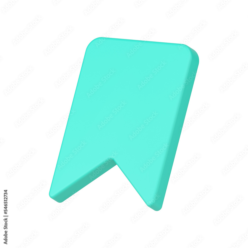 Realistic diagonal placed navigation green bookmark isometric 3d icon Realistic diagonal placed navigation green bookmark isometric 3d icon