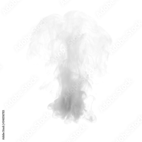 white smoke on transparent background