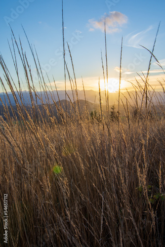 Sunrise over the Karkonosze Mountains - Rudawy Janowickie Mountains  Poland