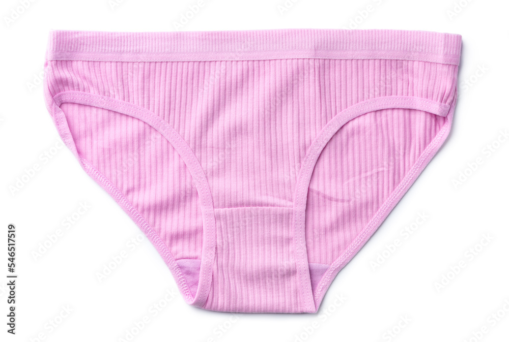 Classic women's cotton panties isolated on white background Classic women's cotton panties isolated on white background