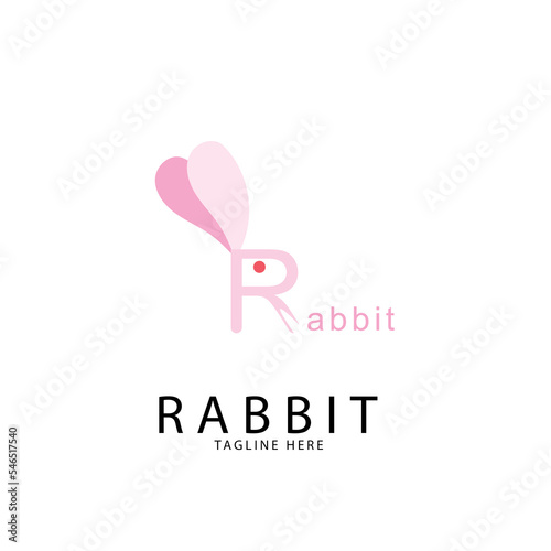 easter bunny rabbit Rabbit logo template vector icon symbol illustration