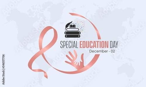 Vector illustration design concept of National Special Education Day observed on December 2