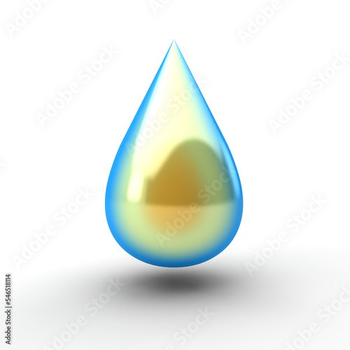 metallic drop with gradient