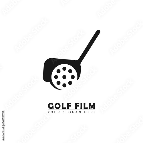 golf movie logo icon vector