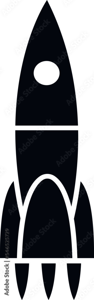 Shuttle launch icon. Black rocket. Spaceship symbol Shuttle launch icon. Black rocket. Spaceship symbol