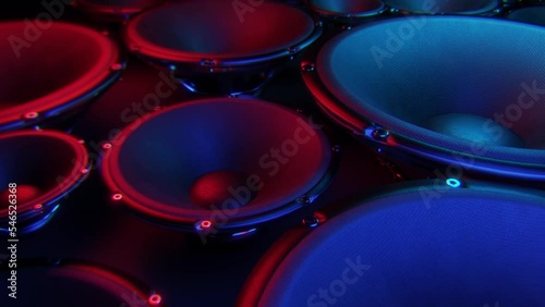 Endless Bass Speaker Path , ,Animation.Full HD 1920×1080. 07 Second Long.LOOP.