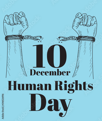 10 december human rights day vector