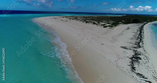 Wallpaper Mural Amazing drone shot caribbean island surrounded by turquoise sea water, dolly out Torontodigital.ca