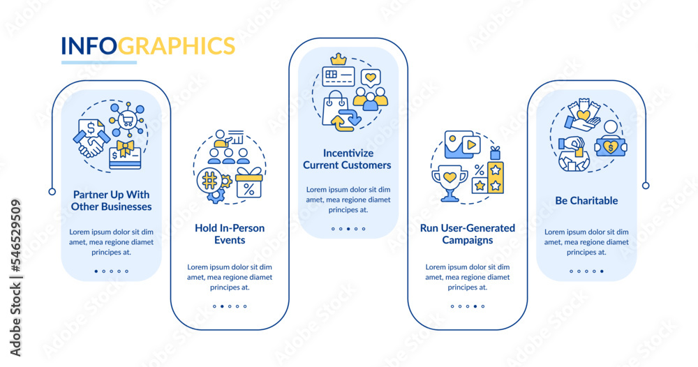Client Inforgraphic Get new clients for business tips rectangle infographic template. Data ...