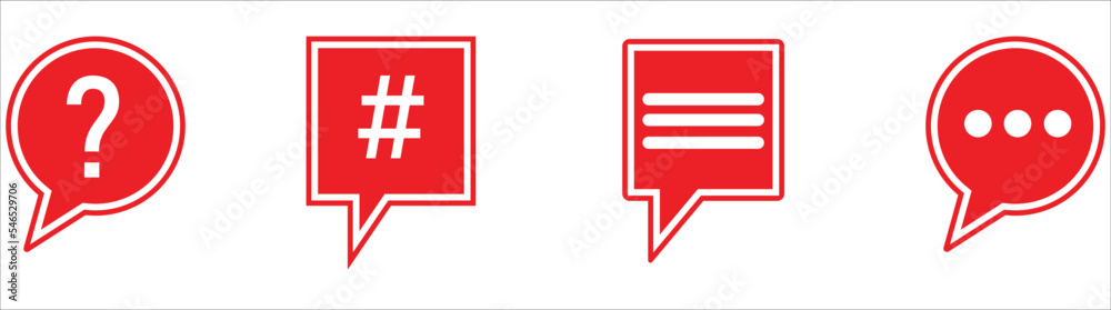 Obraz premium set chat icon with background color symple. message app symbol, vector illustration