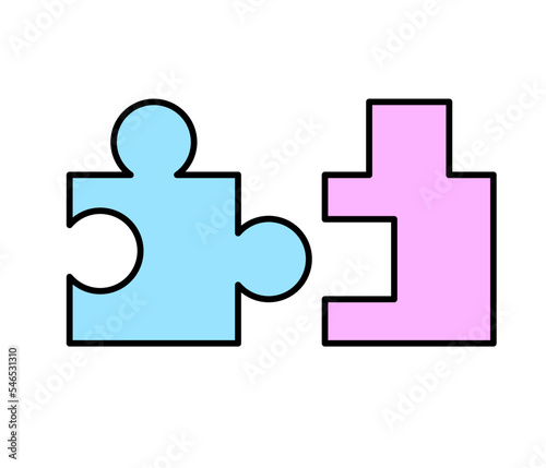 
Picture of two different puzzle pieces that don't fit together
