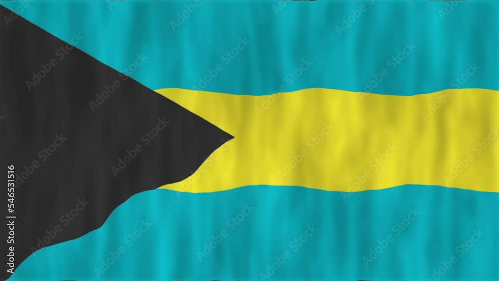 Flag of Bahamas. The texture of the fabric. High quality looped video footage. 4K HD Flag of Bahamas. The texture of the fabric. High quality looped video footage. 4K HD