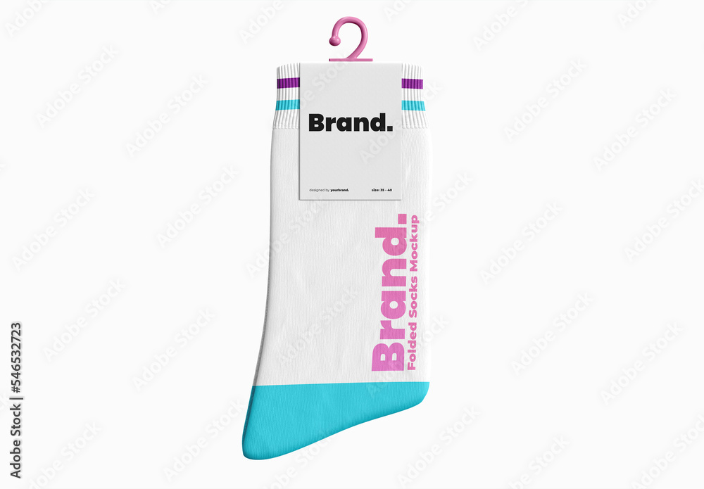 Socks Packaging Mockup Stock Template | Adobe Stock