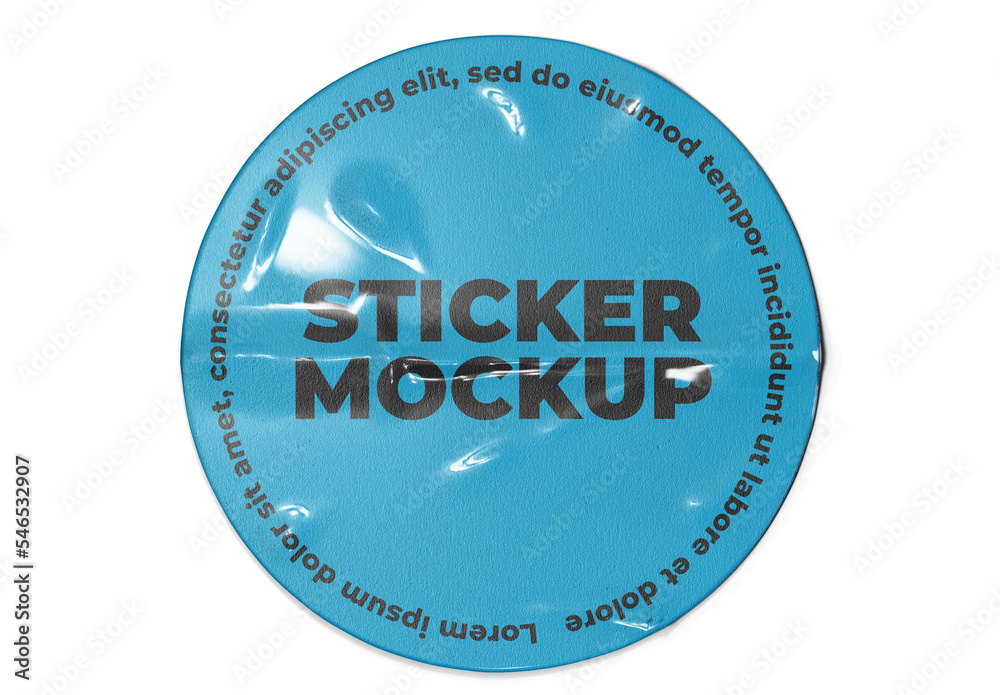 Round Sticker Mockup Template Stock Template Adobe Stock
