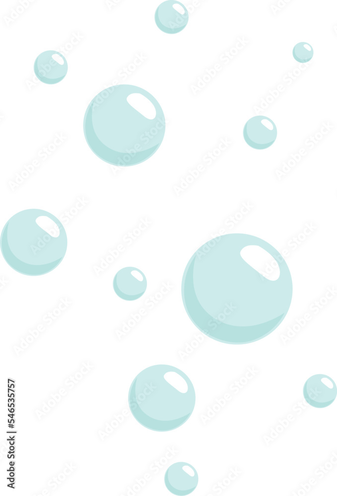 Underwater air balls. Cartoon water bubbles icon - obrazy, fototapety, plakaty 