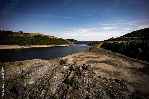 Reservoir in the summer drought 