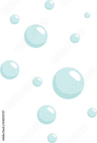 Underwater air balls. Cartoon water bubbles icon