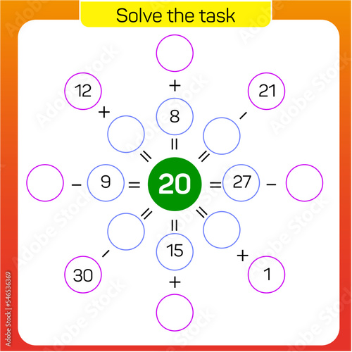 Solve the task. Math questions, addition process
