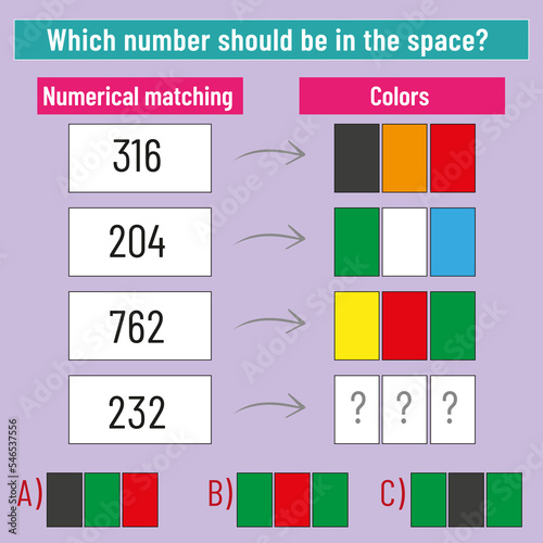 Visual intelligence questions IQ TEST, visual intelligence questions. Find the missing, Find the missing piece. Math question, puzzle, color puzzle 