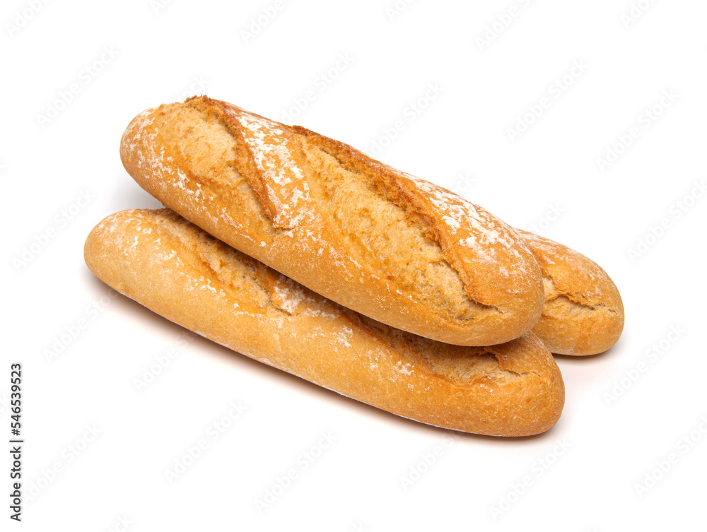 Baguette isolated on a white background