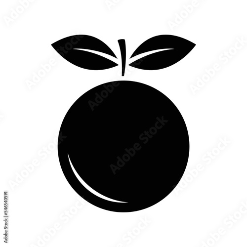 orange fruit icon vector minimalist design template