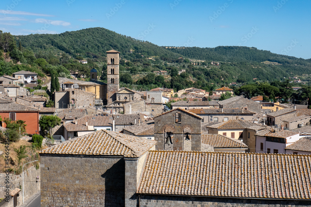Italian landscape along via Francigena, between Acquapendente and Bolsena, Tuscany, June 2022