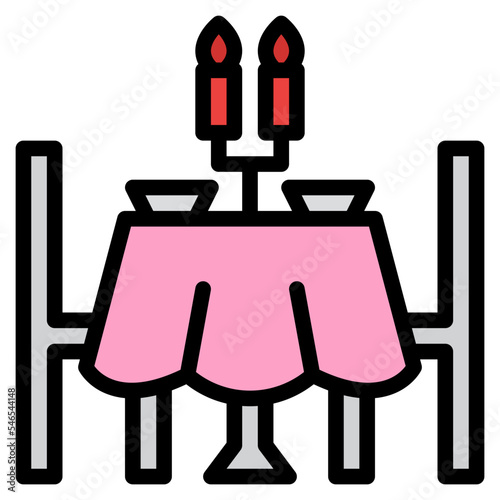 dinner romantic dating valentine icon