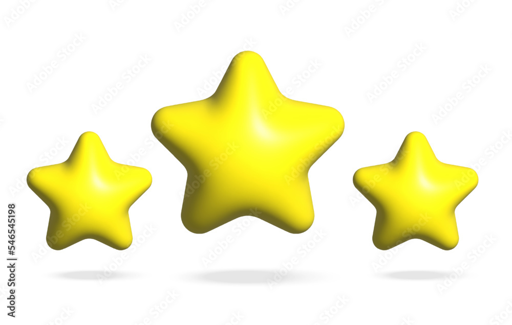 3D Star .Sparkle stars set. Realistic vector star symbols.Glossy stars collection isolated on white background 3D Star .Sparkle stars set. Realistic vector star symbols.Glossy stars collection isolated on white background