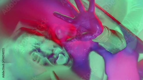 Multicolored psychedelic abstract background. The concept of psychedelia, nirvana and addiction