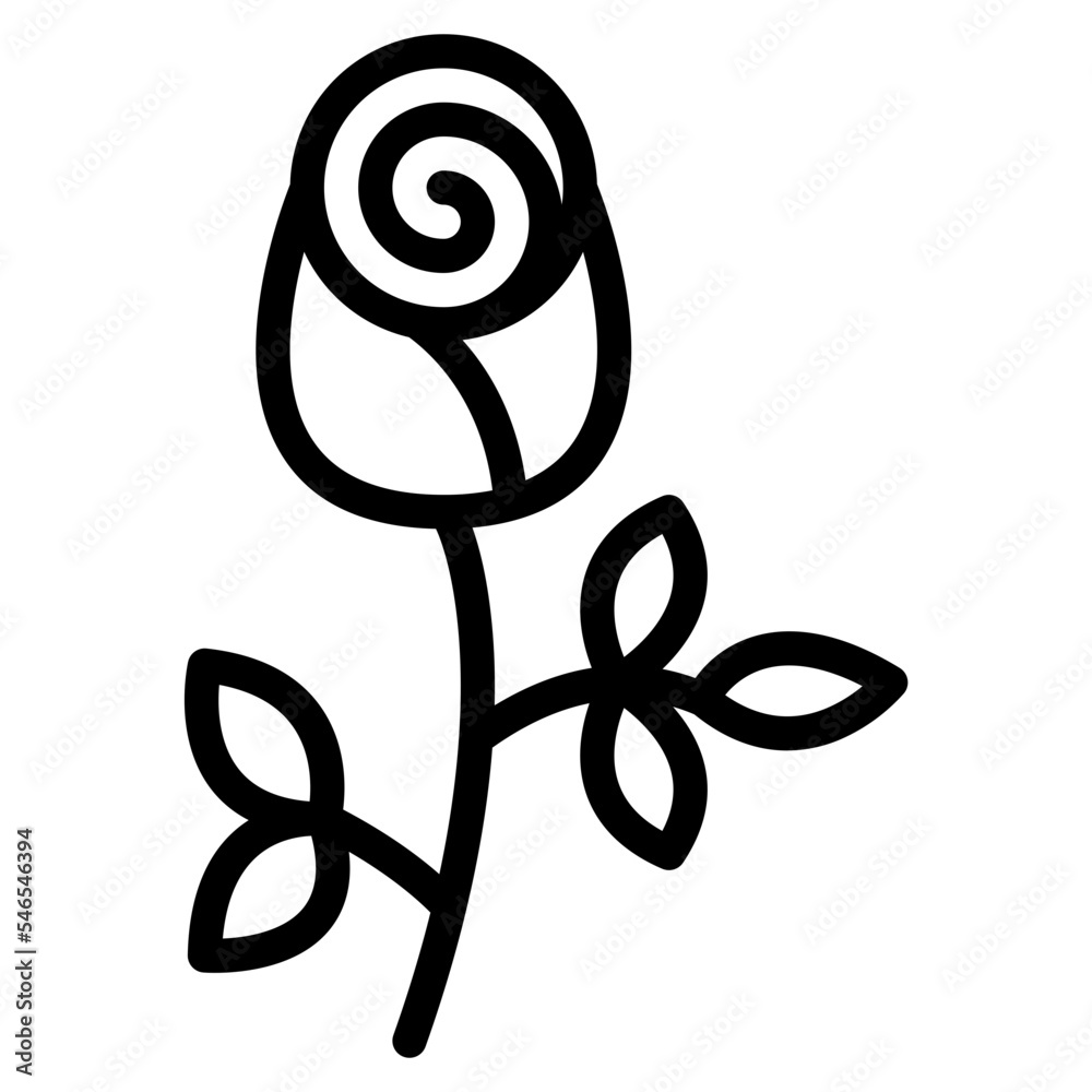 Naklejka premium rose love dating flower icon