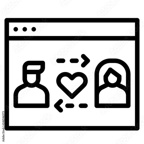 online dating matching dating relationship icon