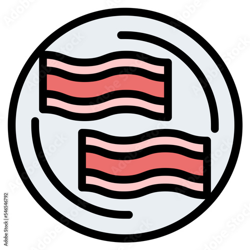 bacon fast food food meat icon