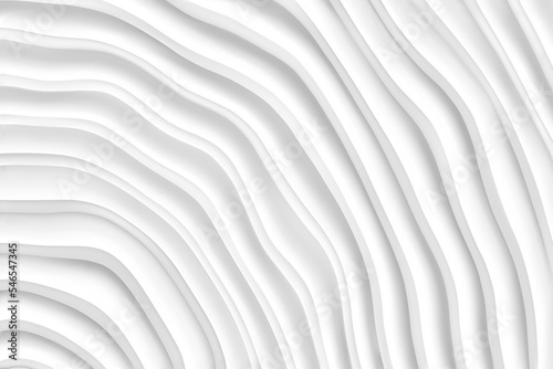 Luxury 3d background with white marble waves . Vector geometric 3d pattern. Elegant minimalist wallpaper or banner design. Light curved lines on a light background with shadows.