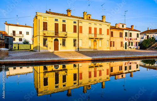 historic old town of Comacchio in italy photo