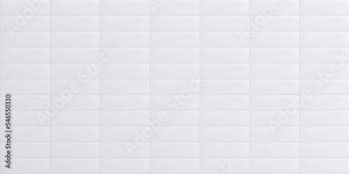 White bathroom tile, clean ceramic wall surface, pool marble decoration, room interior element, square mosaic background. Vector illustration.