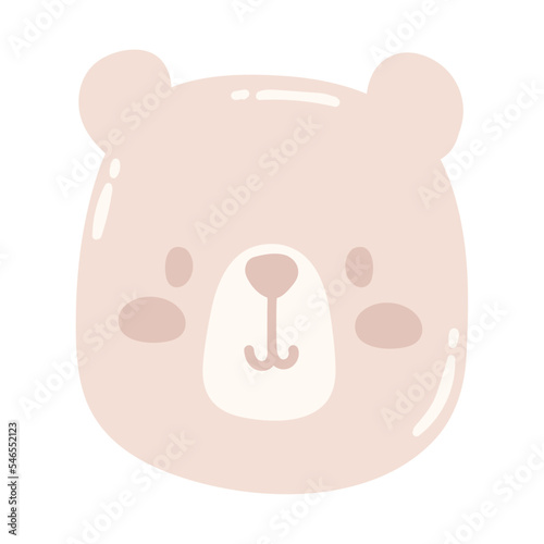cute bear face cartoon