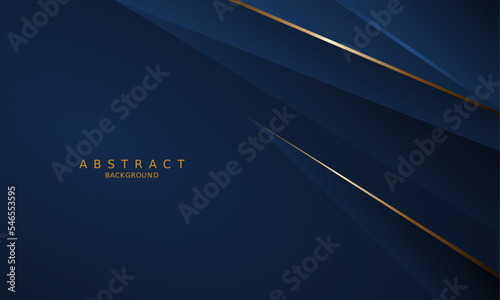 dark blue luxury premium background and gold line.
