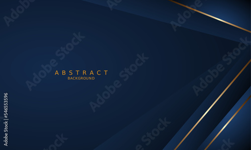 dark blue luxury premium background and gold line.