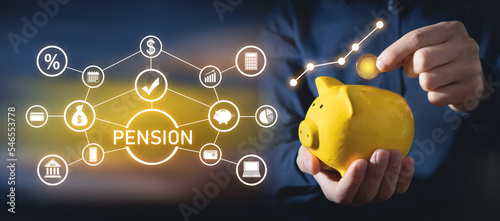 Concept of Pension. Business. Finance