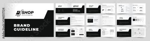 Brand guideline or brand guide or brand manual template design