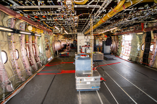 MAKS-2011 on territory of the airfield LII im. Gromov. Salon of French passenger wide-body laboratory aircraft Airbus A-380. Close-up. Zhukovsky, Russia - August 17, 2011 photo