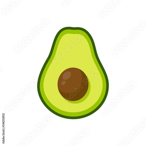Avocado cut in half Healthy food for vegetarians