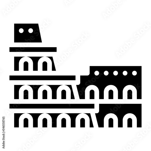 colosseum italy roman landmark icon