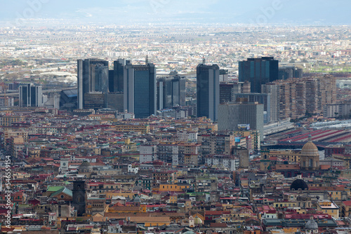 Aerial view of the business district of Centro direzionale in Naples photo
